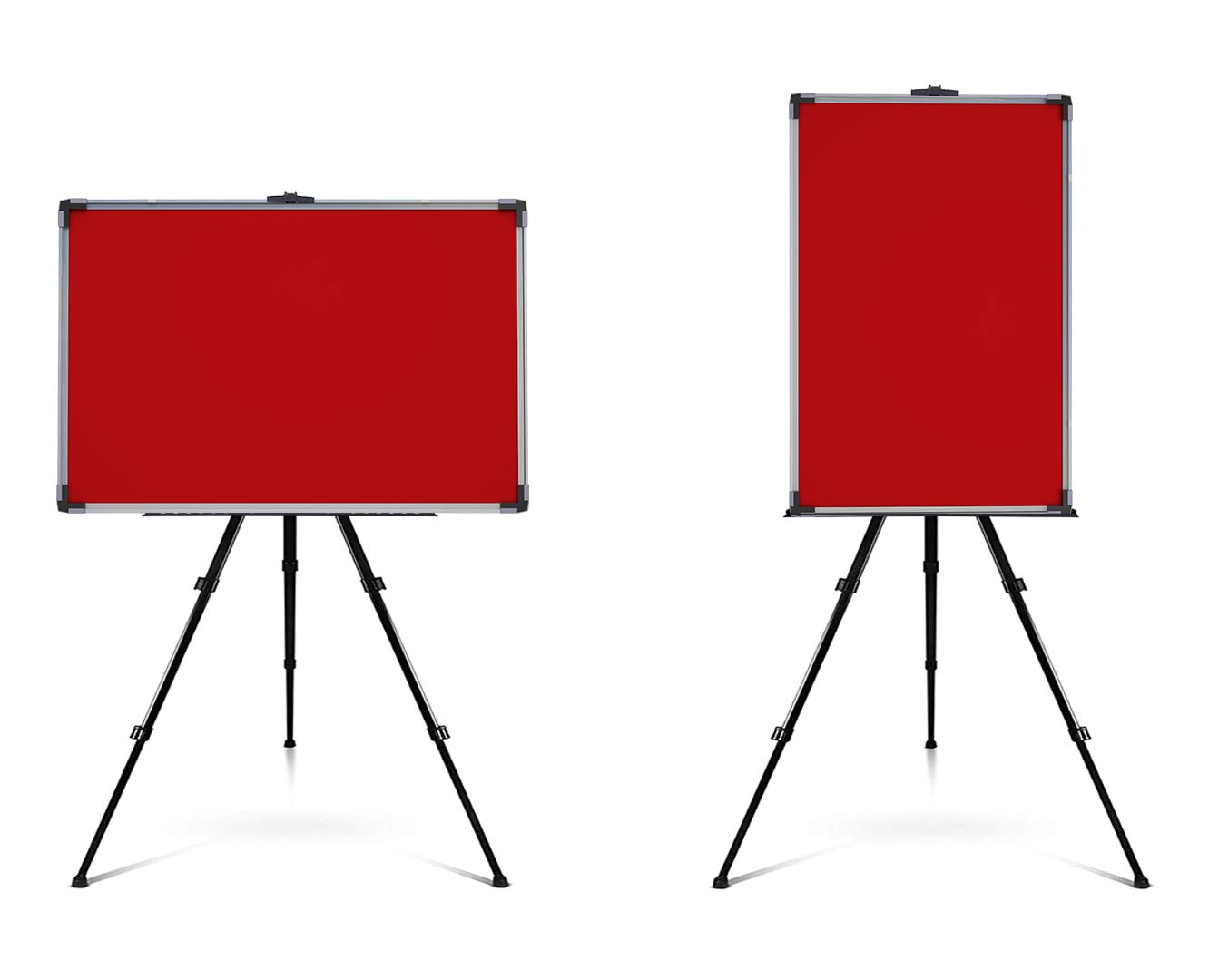 Nechams® Notice Board or Bulletin Board Economy Series (1.5 Feet x 2 Feet/45cmx60cm) (RED) Combo Pack with Easel Stand (5 ft)-image-45