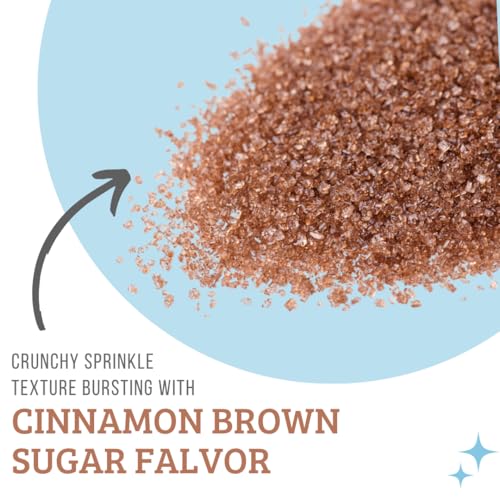 Image of Sweets Indeed Cinnamon Brown Sugar Topping - 5.11 oz Jar | Holiday Baking & Drink Garnish | Edible Sugar for Cookies, Cupcakes, Cocoa, Coffee, Cocktails & Desserts