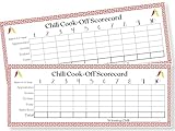 Chili Cook Off Competition Scorecard - Chili Judging Ballots for Your Chili Cook-off - 25x voting cards - USA Made and Designed - Original Creator