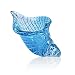Art Glass Clear Blue Shell
