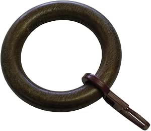 Gardinia Anelli Per Tende Bastone 12 Mm, Linea New York, 8 Pezzi In Acciaio, Con Inserti Scorrevoli E Ganci Pieghevoli, Diametro Interno 18,5 Mm - 2