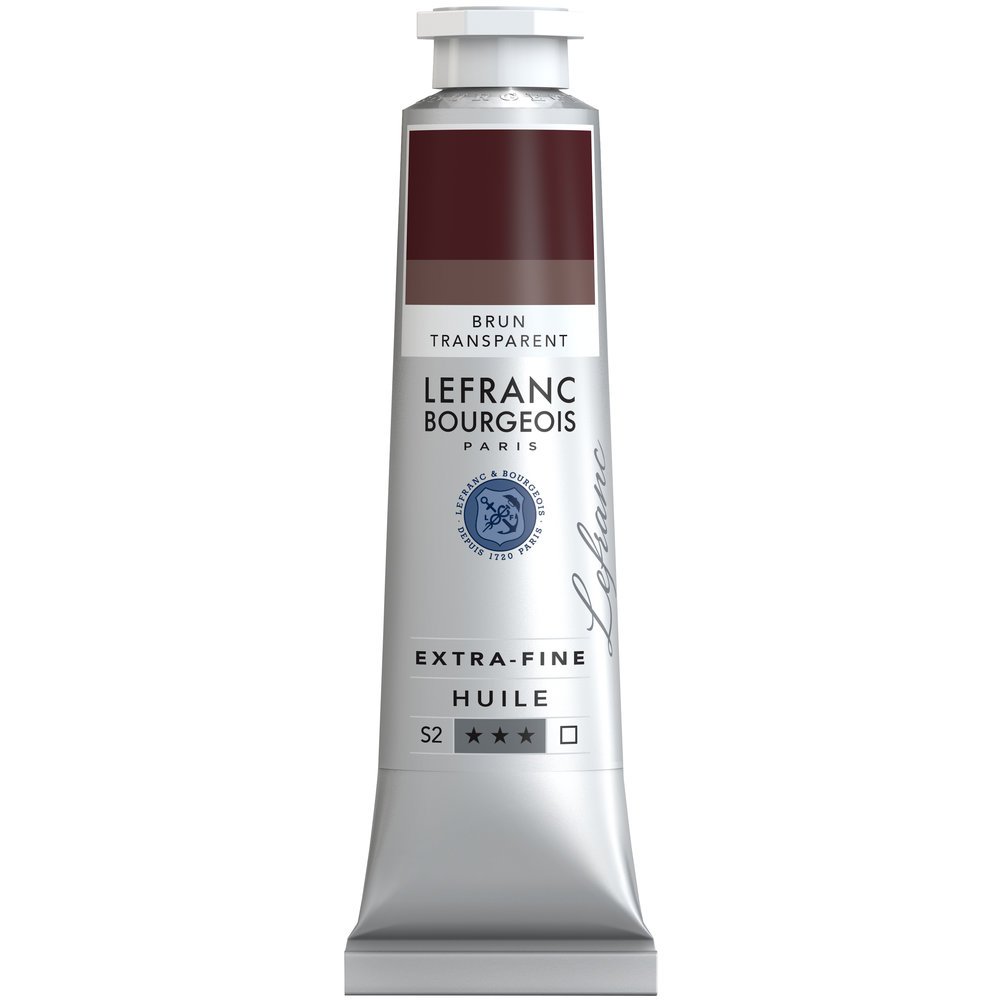 Lefranc Bourgeois Extra-Fine Oil Paint, Artists Quality, Transparent Brown, 40ml Tube — image 1