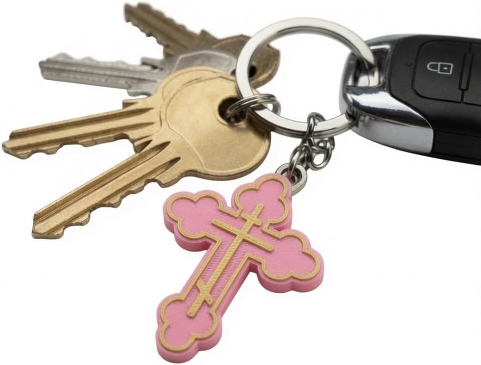 Orthodox Christian 3-Bar Cross Keychain image 5