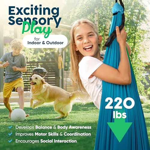 Visse Sensory Swing For Kids Indoor Outdoor & 360° Hardware thumb #1