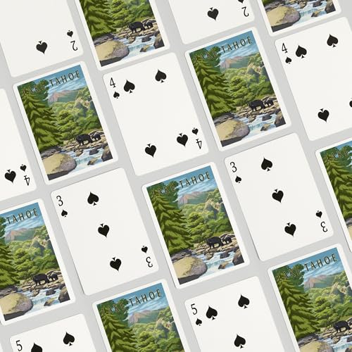 Lantern Press Lake Tahoe, naipes póker 52 cartas miniatura 4
