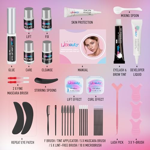 Libeauty Eyelash Lift and Tint Kit, Lash Perm Kit, 4 in 1 Eyebrow Tint Black and Lash Lift Kit - Image 3