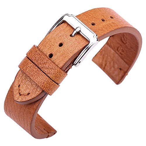 Leder Uhrengurt Watchbänder 18mm 20 mm 22mm Männer Frauen Vintage Band Blet mit Edelstahl -Nadel Bucklestrap