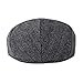FEINION Men's Wool Tweed Newsboy Ivy Cap Gatsby Golf Flat Hat (Herringbone Grey, 7 1/4)