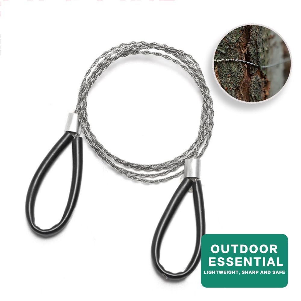 2Pcs Sierra De Mano,75 Cm De Longitud, Sierra de Alambre de Acero Inoxidable para Mangueras de PVC, Tuberías, Tubos, Herramientas Generales,Pulgadas con Dos Asas para Cortar Madera, Plástico