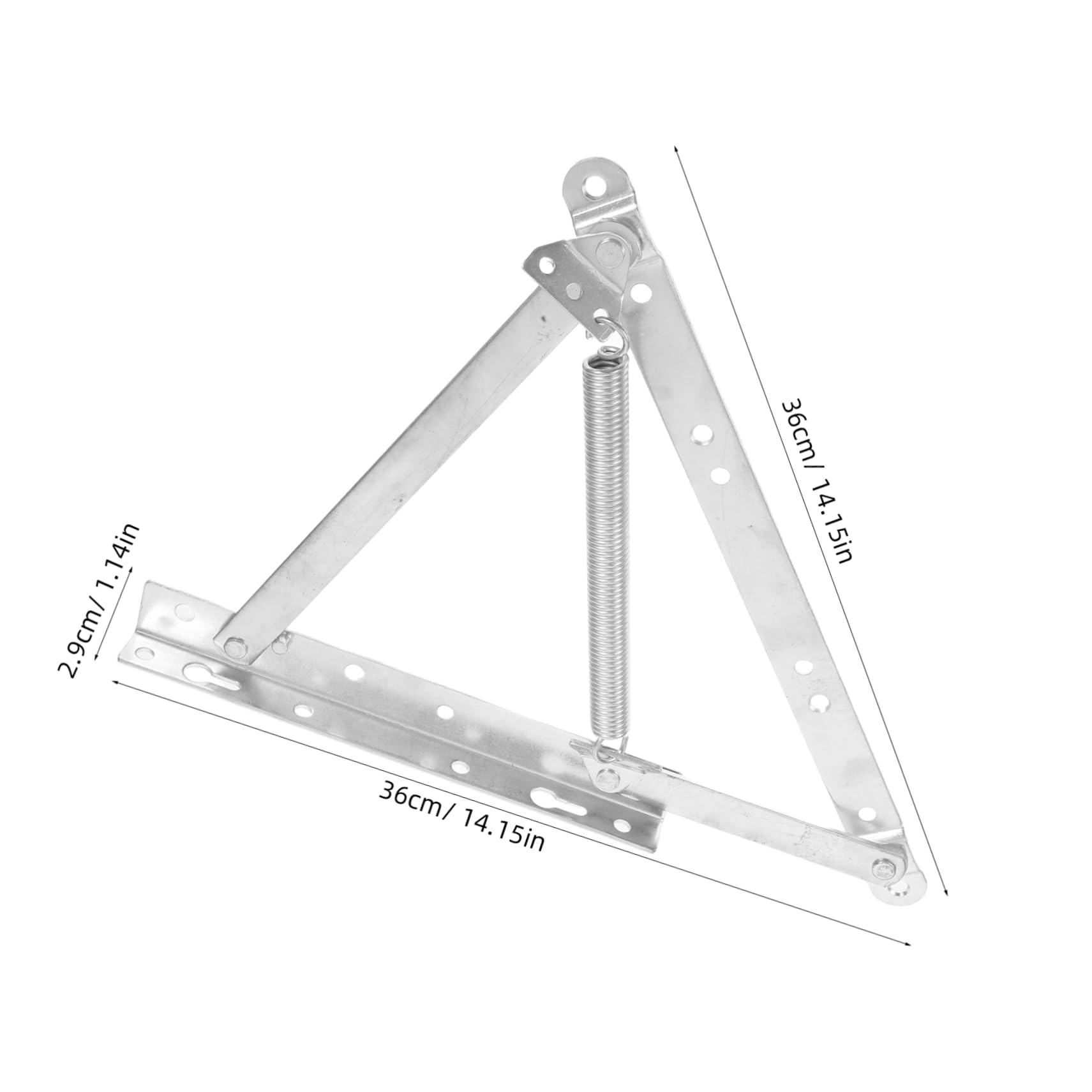 VILLCASE 2pcs Triangular Spring Hinge Metal Lid Support for Sofa Bed Furniture Liftable Storage Bracket Durable Hardware for Enhanced Stability for Beds and Sofas