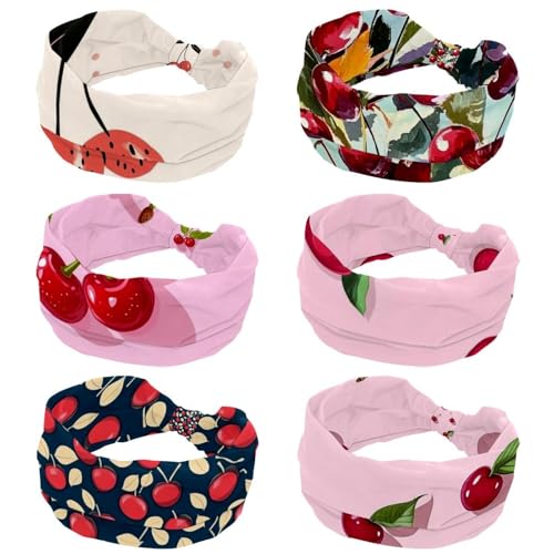 Turban uni cerise croisé pour yoga et entraînement chic