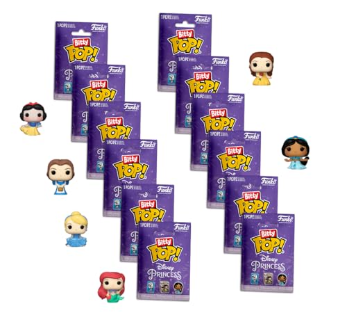 Funko Bitty Pop! Singles: Disney Princess Mystery Mini Collectible Toys 12-Piece Poly Bag