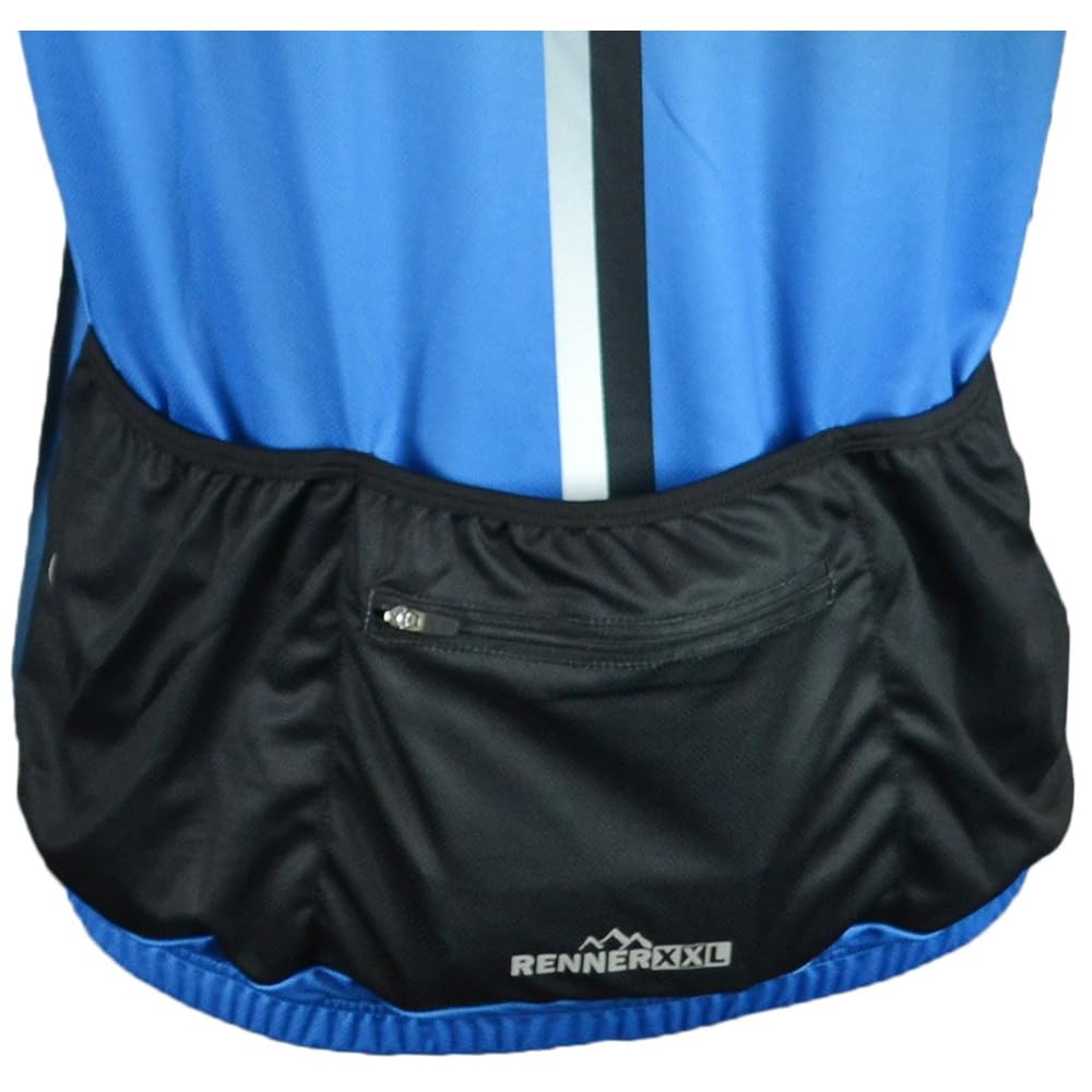 Alexander Herren Fahrrad Trikot Shirt | Funktions Radtrikot Kurzarm mit Rückentasche | atmungsaktiv schnelltrocknend elastisch | Übergrößen XXXL 4XL 5XL 6XL 7XL 8XL