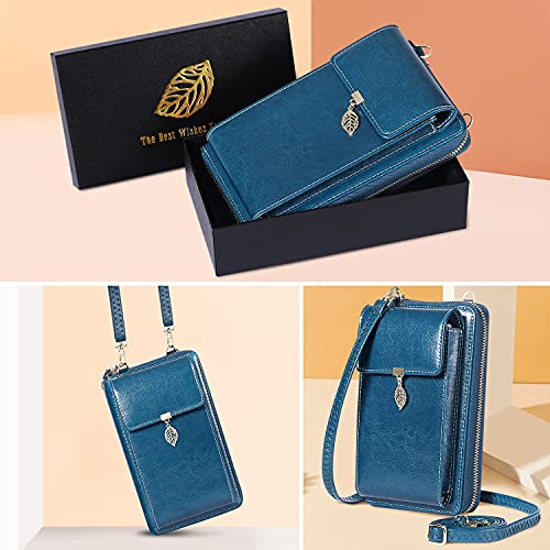Huanlang Small Crossbody Phone Bags For Women Leather Cell Phone Purse Wallet With Shoulder Strap Rfid Blocking Ladies Shoulder Bag Credit Card Slots Lightweight Crossbody For Phone Bag And Wallet #TOP6