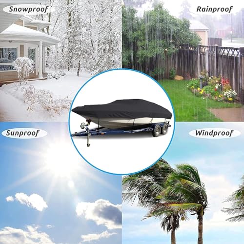 Bâche bateau remorquable 14-16FT housse de protection Oxford 210D