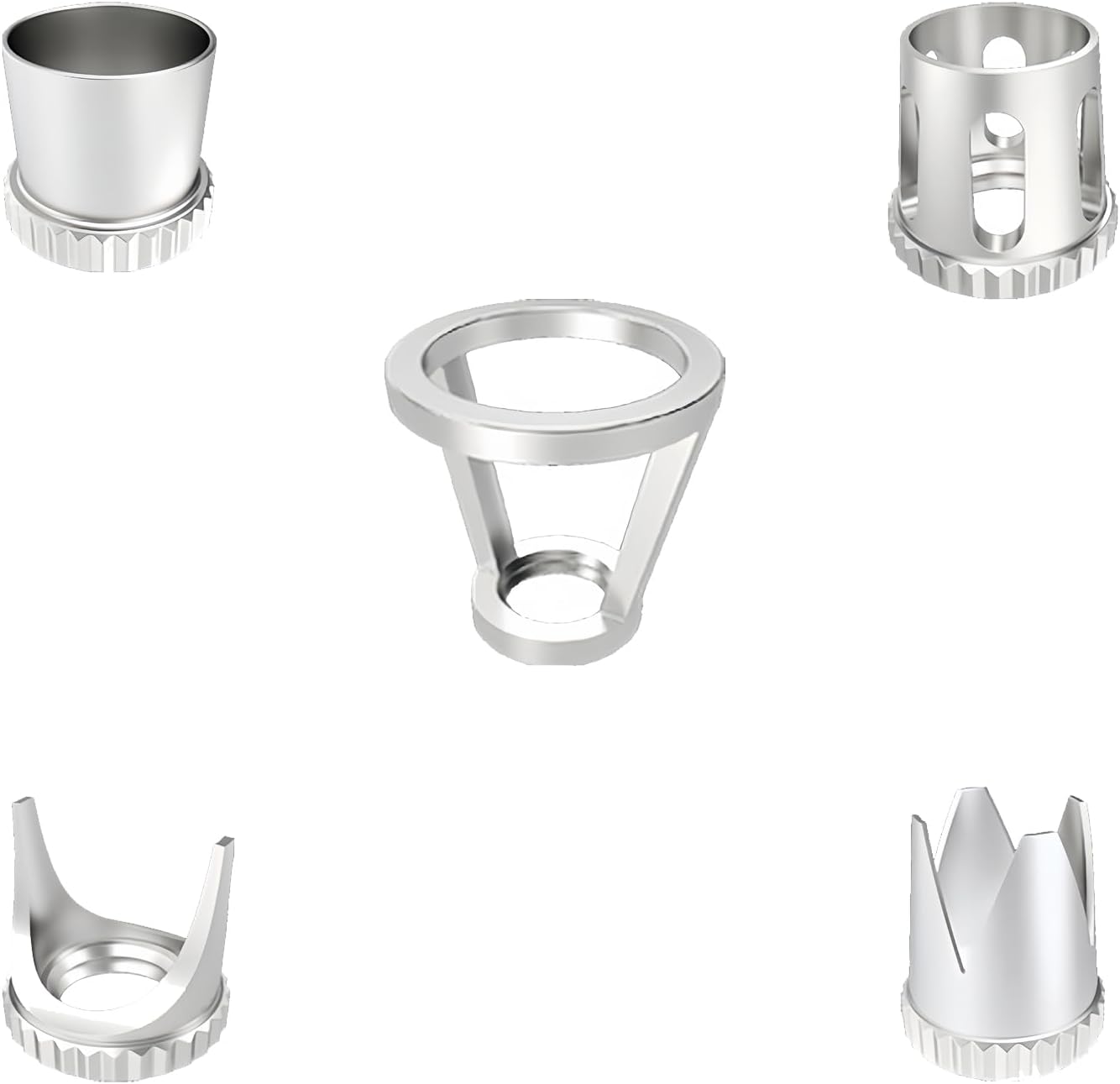 5pcs Universally Airbrush Needle Cap Replacement Accessories Part,Airbrush Nozzle Tips for Different Spraying Effects