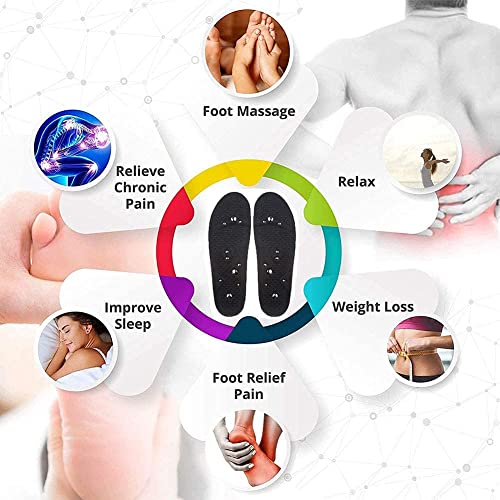Semelles magnétiques avec acupression réflexologie points de pression massage - 8