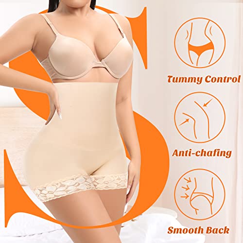 Image of Womens Slip Shorts for Under Dress Seamless Shapewear Boyshorts Tummy Control Panties Shaping Shorts