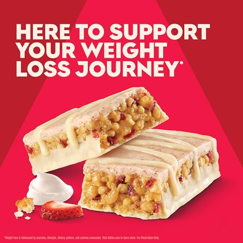 Image of Atkins Strawberry Shortcake Flavor High Protein Bar, 15g Protein, 24 Count | 15g Protein, 1g Sugar, 3g Net Carb, Rich in Fiber, Keto Friendly, Individually Wrapped 1.69oz Bars, 6 Packs of 4 Count Bars