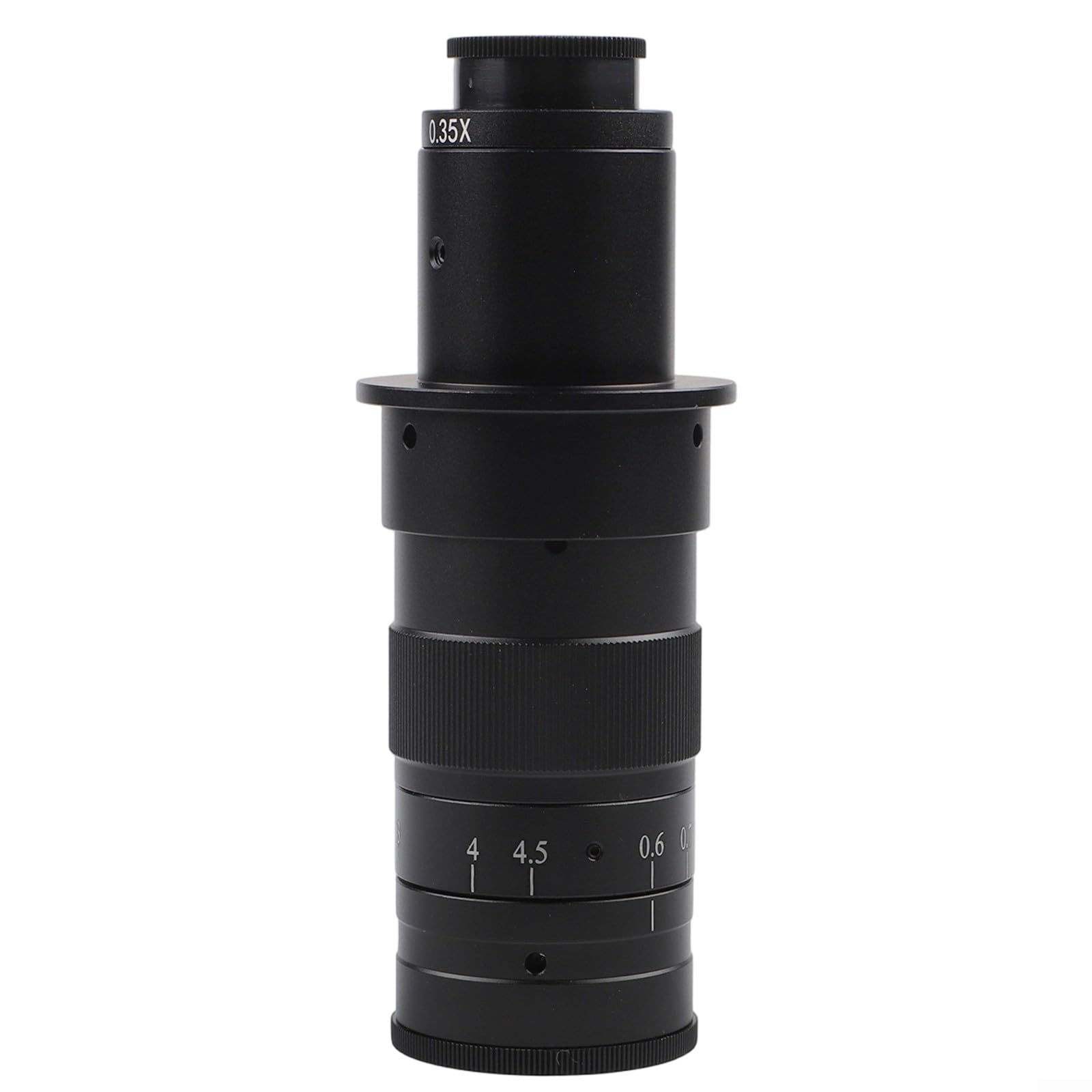 Obiettivo zoom per microscopio C-Mount con messa a fuoco manuale e ingrandimento ottico 0.7X-4.5X per osservazione scientifica (120X)