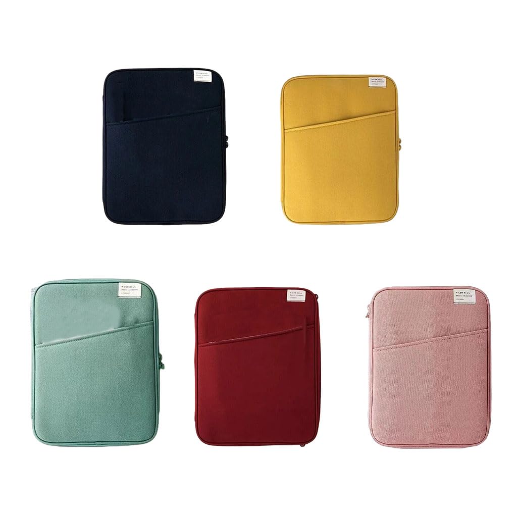 Juego de 10 fundas para tablet, ordenador portátil, teclado, cierre de cremallera, organizador de ratón, oficina, viajes, negocios, amarillo, 28,9 cm