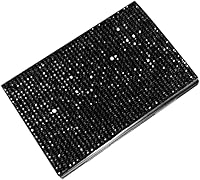 Vista 1 de Bling Bling - Tarjetero para tarjetas de visita de cristal brillante, de acero inoxidable, tarjetero de negocios, tarjeta de crédito, bolsillo