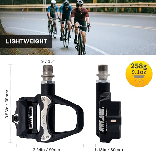 Road Bike Clipless Pedals Matte Black