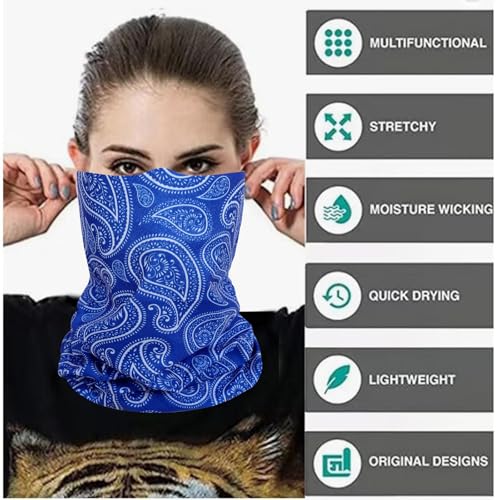 Image of Face Mask Multi Bandana Neck Gaiter Seamless Magic Headband Outdoor Face Scarf for Dust Wind and UV Resistance
