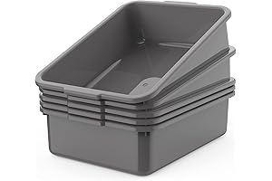 5-Pack Commercial Meat Tubs Box Tote Box Plastic Storage