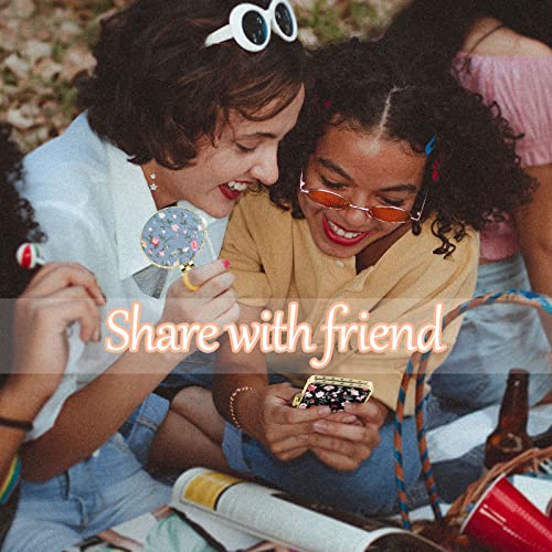 Blulu 8 Pieces Compact Mirror For Purse Flower Small Compact Mirror Gift Makeup Mirror Floral Pocket Mirror Retro Folding Portable Travel Mirror For Women Girls(Gold Edge) #TOP4