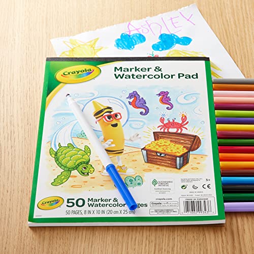 12 Pack: Crayola® Marker & Watercolor Pad #TOP1