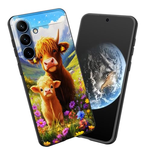 smauncucn for Galaxy A37 5G Case,Soft TPU Slim Fashion Anti-Fingerprint Non-Slip Protective Phone Case Cover for Samsung Galaxy A37 5G 6.7 inch 2026,Highland Cows