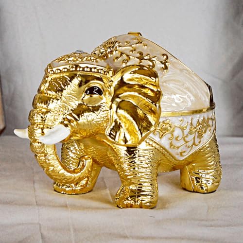 Cendrier éléphant avec couvercle en alliage grand modèle de table - 8