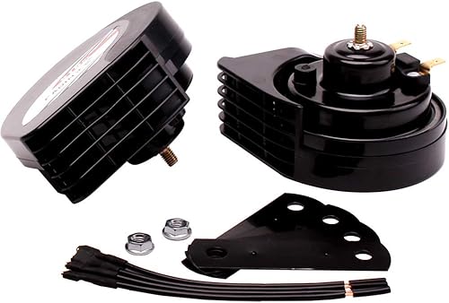 Vista 13 de FARBIN Bocinas compactas impermeables de 12 V para automóvil, bocina eléctrica fuerte universal para cualquier vehículo de 12 V Cuerno de caracol