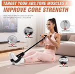 Pedal Resistance Bands with Handles, Upgrade Women Exercise Bands for Full Body Training, Abdomen, Legs, Glutes, Arms, Pilates, Physical Therapy, Strength, Sit Up Equipment for Home Gym Workout