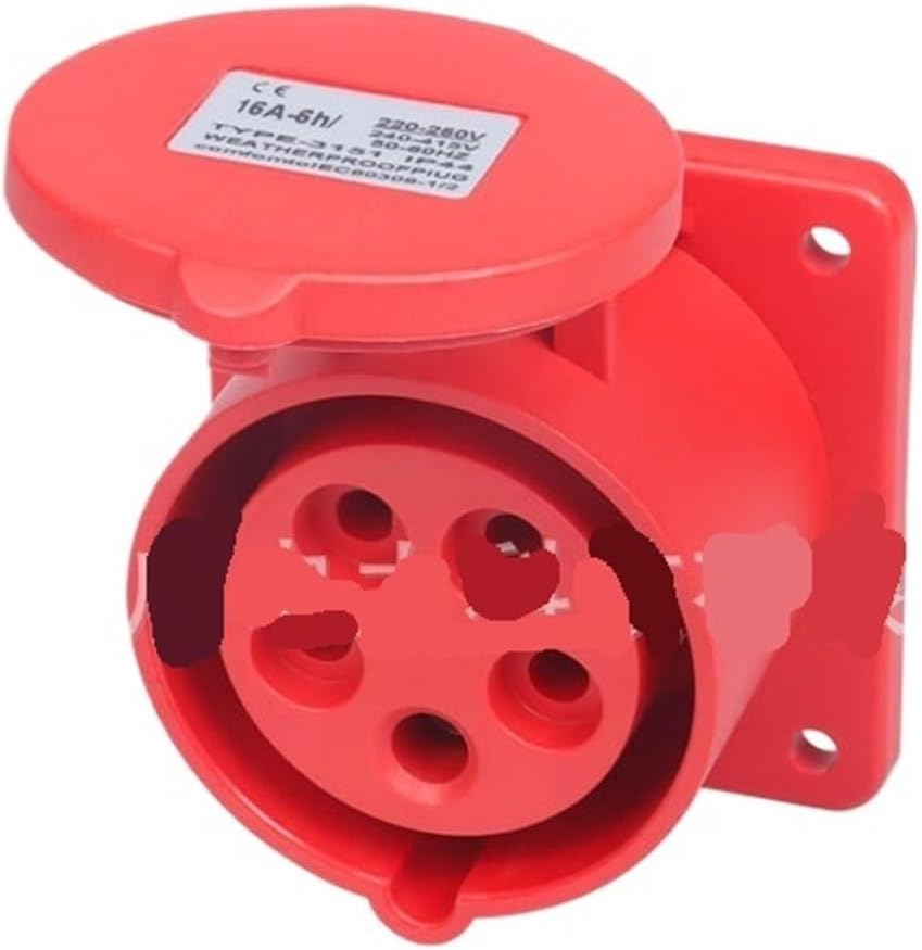 16/32A Industrial Plug IP44 Three-Phase Four-Wire 3/4/5 core Waterproof Aviation(5 core 16A Concealed 3151)