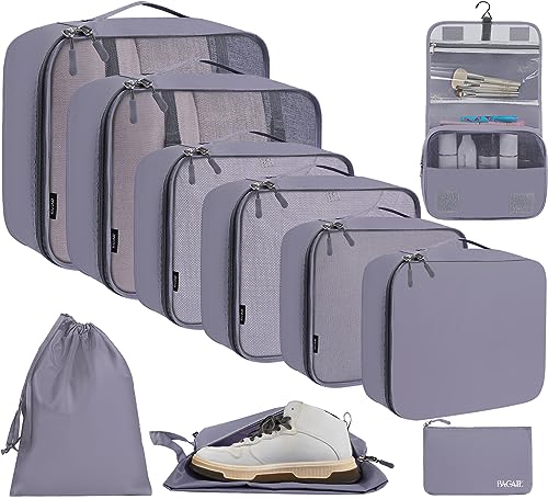 BAGAIL 10 Set Packing Cubes Various Sizes Packing Organizer 