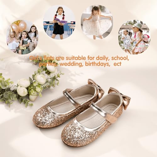 Image of PANDANINJIA Toddler Dress Shoes Flower Girls Ballet Flats