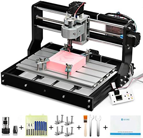 Genmitsu CNC 3018-PRO Router Kit GRBL Control 3 Axis Plastic Acrylic PCB PVC Wood Carving Milling Engraving Machine with Offline Controller, XYZ Working Area 300 x 180 x 45mm