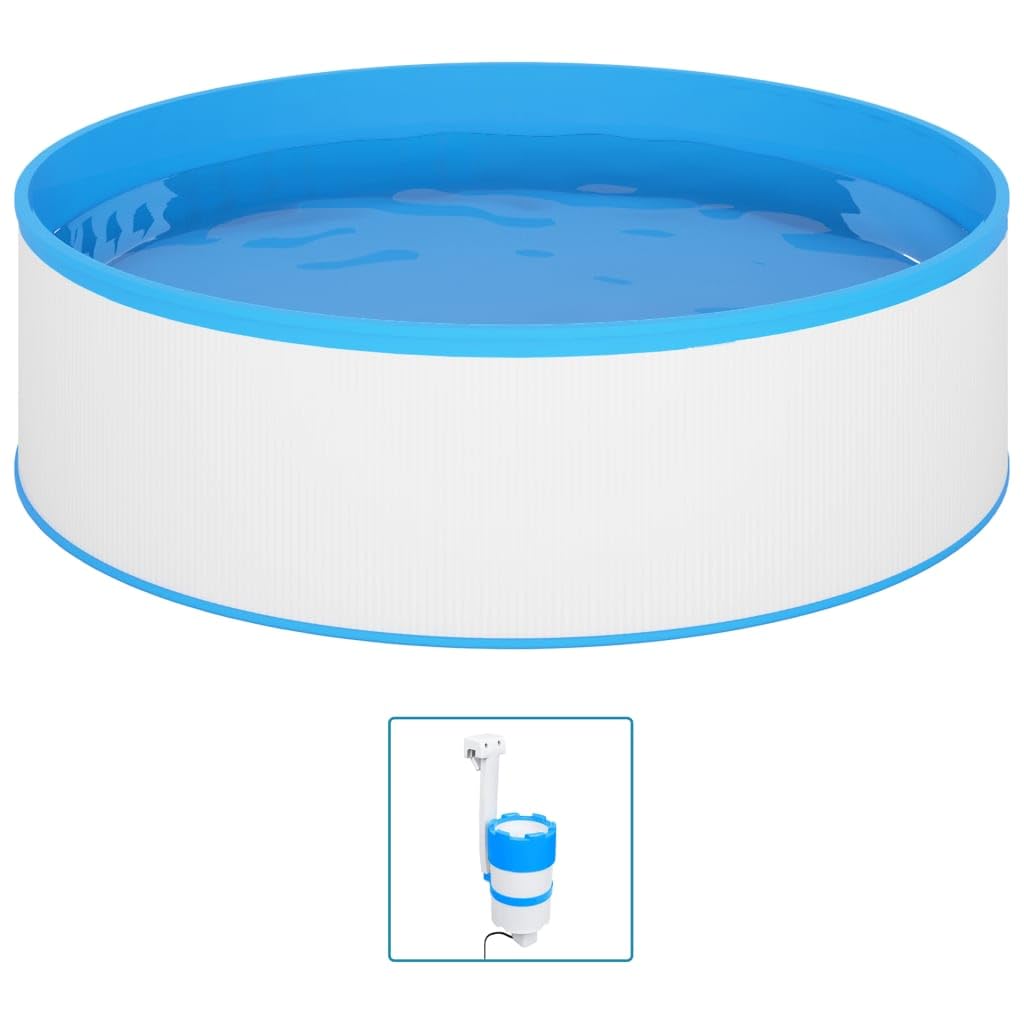 Genérico Piscina de chapoteo Skimmer Colgante y Bomba 350x90 cm Blanco,Casa y jardín,Piscina y SPA,Piscinas-3070798