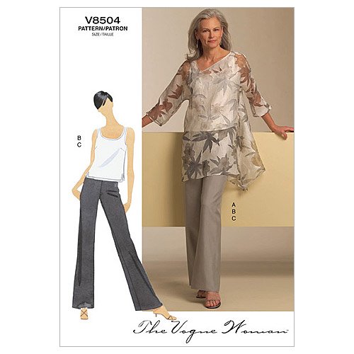 Patron pour crochet Vogue Patterns V8504F50 pochette de mercerie avec instructions de coupe