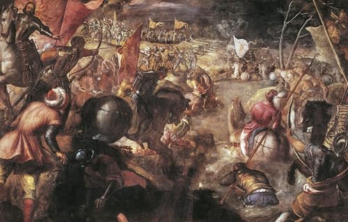 IPLUPJDY Vintage Lienzo Pintura Lienzo Impresión Pintura Impresión Imagen Francesco Ii Gonzaga luchando en la batalla de Jacopo Robusti Tintoretto para la Decoración del Hogar del Dormitorio 60x90cm