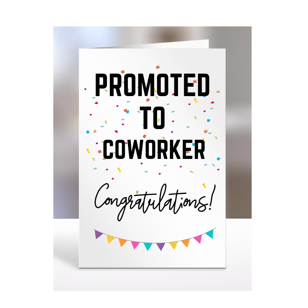 Promoted to Coworker card, gifts for men, women, him, her, female, male, presents for Christmas, new, congratulations, A5-171_64