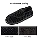 LongBay Men's Memory Foam Diabetic Slippers Comfy Warm Plush Fleece Arthritis Edema Swollen House Shoes (11, Black)