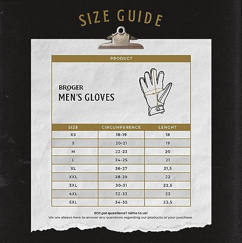 BROGER Alaska Guanti da Moto Uomo | Pelle Bovina |...