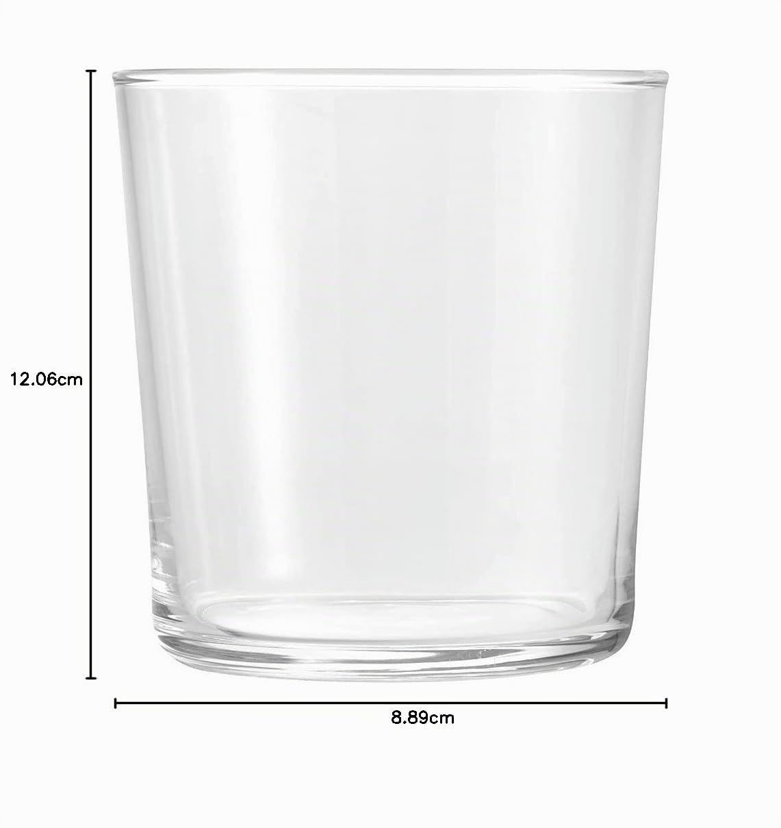 BORMIOLI ROCCO BODEGA - Lot de 12 gobelets en verre trempé, Verre résistant, Léger, Lavable au lave-vaisselle, Made in Italy, Vaisselle, Capacité 370 ml, Dimensions 9 cm x 8,5 cm - Transparent