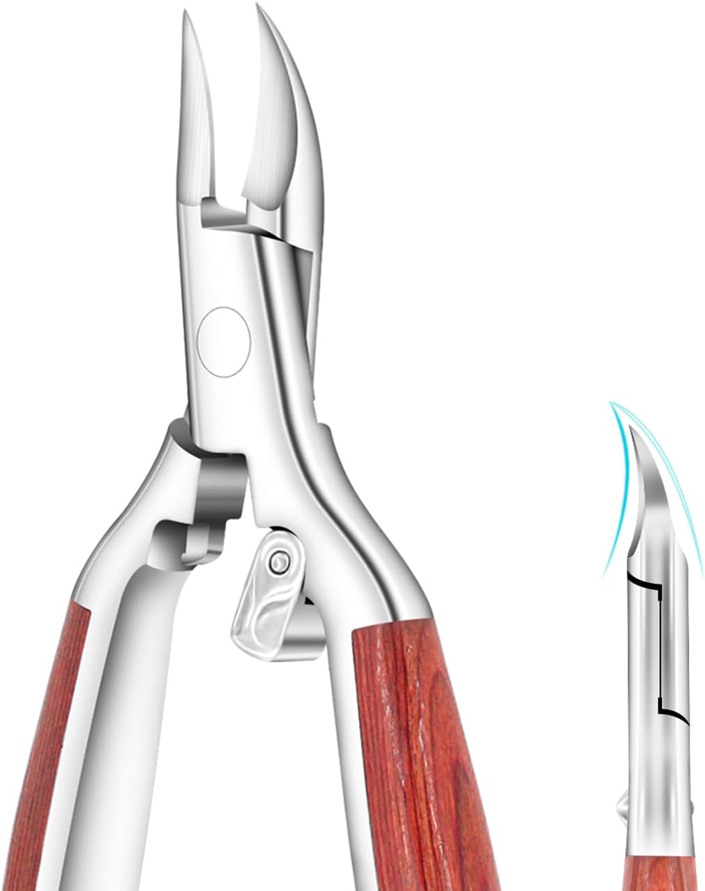 Nail Clipper,Toenail Clippers for Thick and Ingrown Nails,Heavy Duty Podiatrist Toenail Nippers for Seniors Fingernails,Toenails Pedicure,Wooden Handle,Sharp Blade