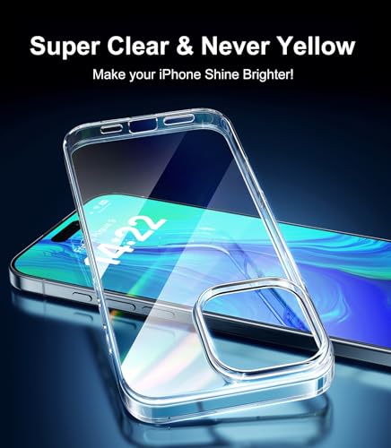 TORRAS for iPhone 16 Pro Max Case Clear NO.1 Anti-Yellowing 12FT Military Shockproof Protective for iPhone 16 Pro Max Cases Slim Soft Silicone Cover - Image 2