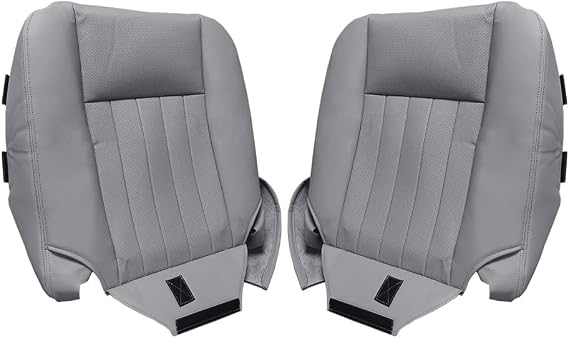 Front Both Bottom Top Lean Back Seat Cover Replacement Perforated Fits for Lincoln Navigator 2003-2006 Microfiber Leather, Gray