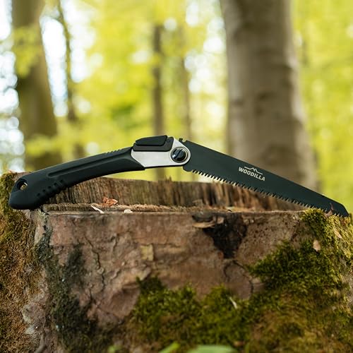 Scie pliante d'extérieur - Scie à main - Scie à élaguer - Ergonomique - Pliable - Pour le jardin - Multifonction - Avec lame stable (21 cm) – Image 5